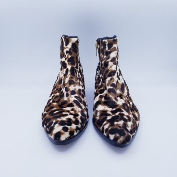 J. Crew Calf Hair and Leather Leopard Print Booties, size 6.5 - Picture 6 of 16